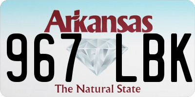 AR license plate 967LBK