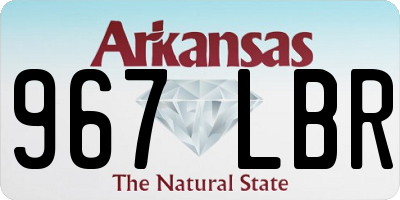 AR license plate 967LBR