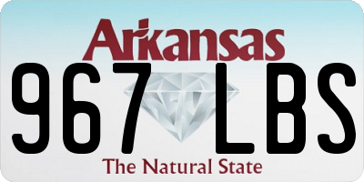 AR license plate 967LBS