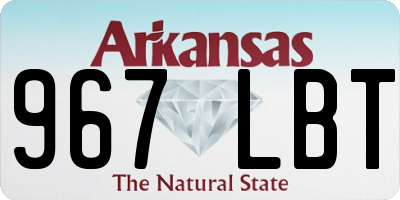 AR license plate 967LBT