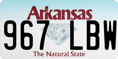 AR license plate 967LBW