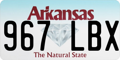 AR license plate 967LBX