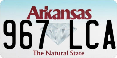 AR license plate 967LCA