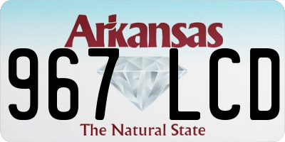 AR license plate 967LCD