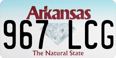 AR license plate 967LCG