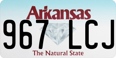 AR license plate 967LCJ