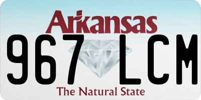 AR license plate 967LCM