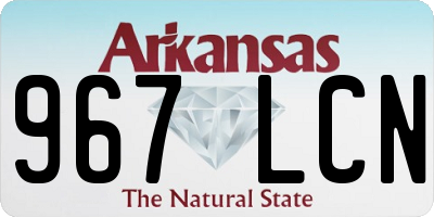 AR license plate 967LCN