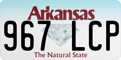 AR license plate 967LCP