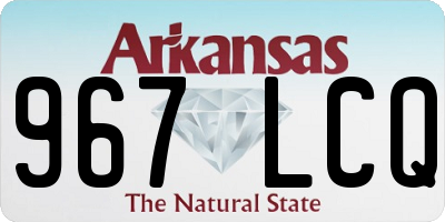 AR license plate 967LCQ