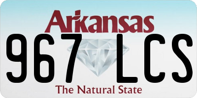 AR license plate 967LCS