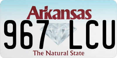 AR license plate 967LCU