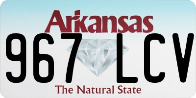 AR license plate 967LCV
