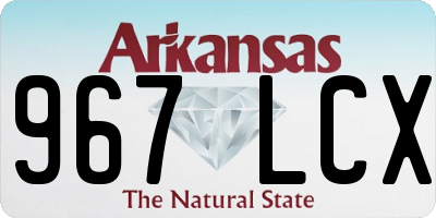 AR license plate 967LCX