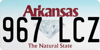 AR license plate 967LCZ