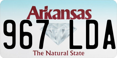 AR license plate 967LDA