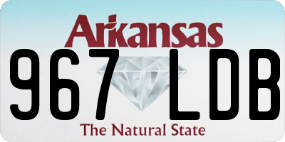 AR license plate 967LDB