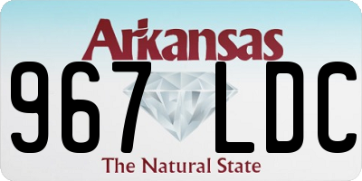 AR license plate 967LDC
