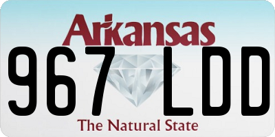 AR license plate 967LDD
