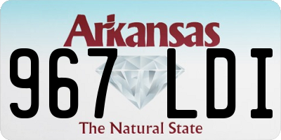 AR license plate 967LDI