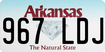 AR license plate 967LDJ