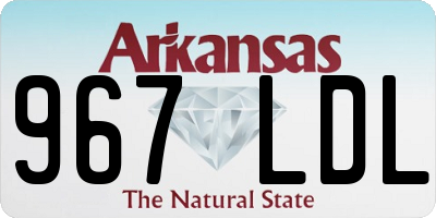 AR license plate 967LDL