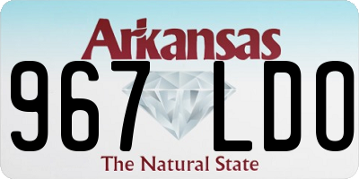 AR license plate 967LDO