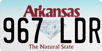 AR license plate 967LDR