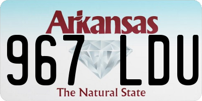 AR license plate 967LDU