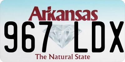 AR license plate 967LDX