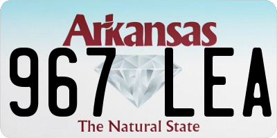 AR license plate 967LEA