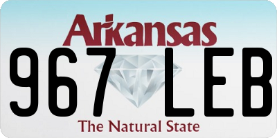AR license plate 967LEB