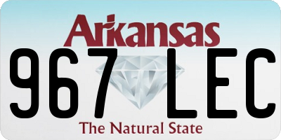 AR license plate 967LEC