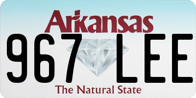 AR license plate 967LEE