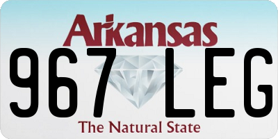 AR license plate 967LEG