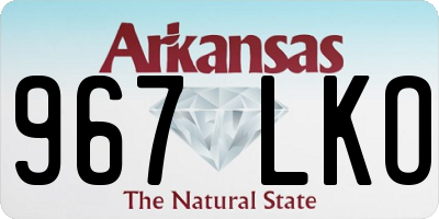 AR license plate 967LKO