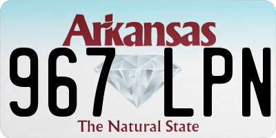 AR license plate 967LPN