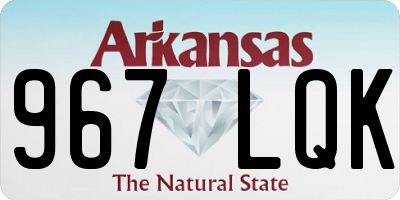 AR license plate 967LQK