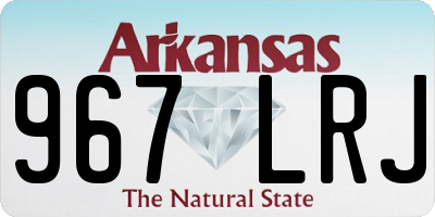 AR license plate 967LRJ