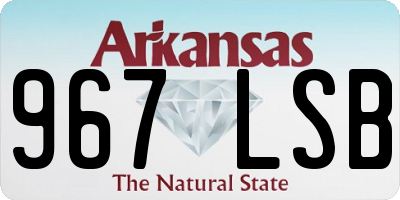 AR license plate 967LSB