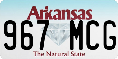 AR license plate 967MCG