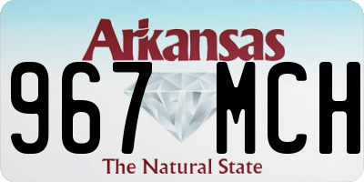 AR license plate 967MCH