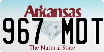 AR license plate 967MDT