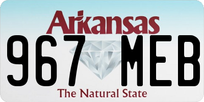 AR license plate 967MEB