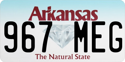 AR license plate 967MEG