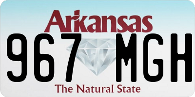 AR license plate 967MGH