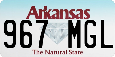 AR license plate 967MGL