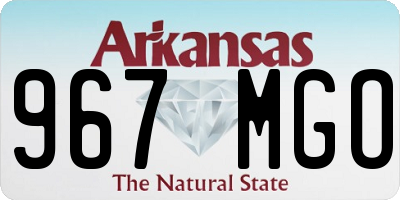 AR license plate 967MGO