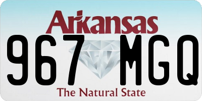 AR license plate 967MGQ