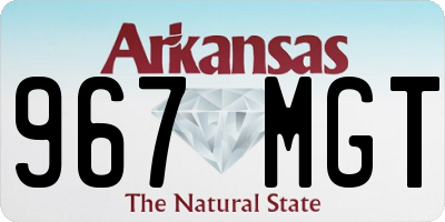 AR license plate 967MGT
